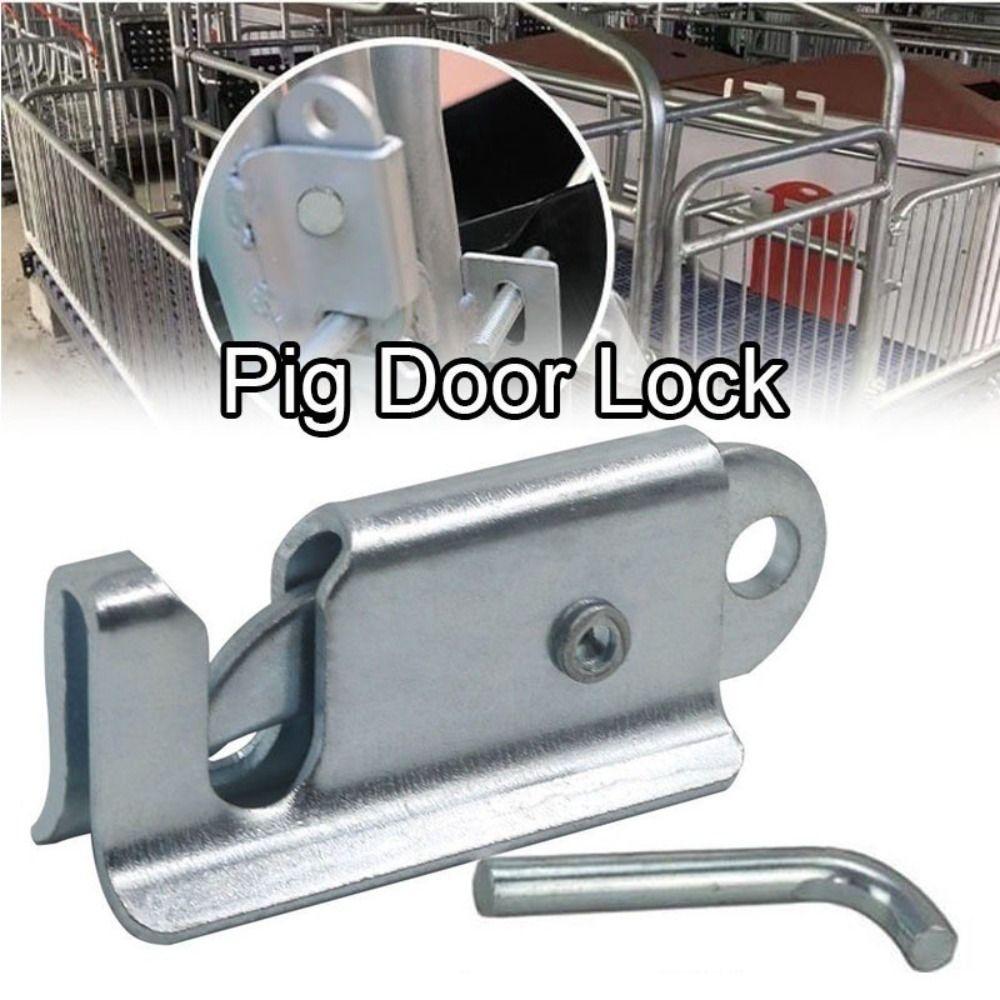 Animal Security Automatic Pig Door Buckle Special Design Bumper Lock Galvanized Pig Door Switch Lock Pig Bumper Lock Pig Pens