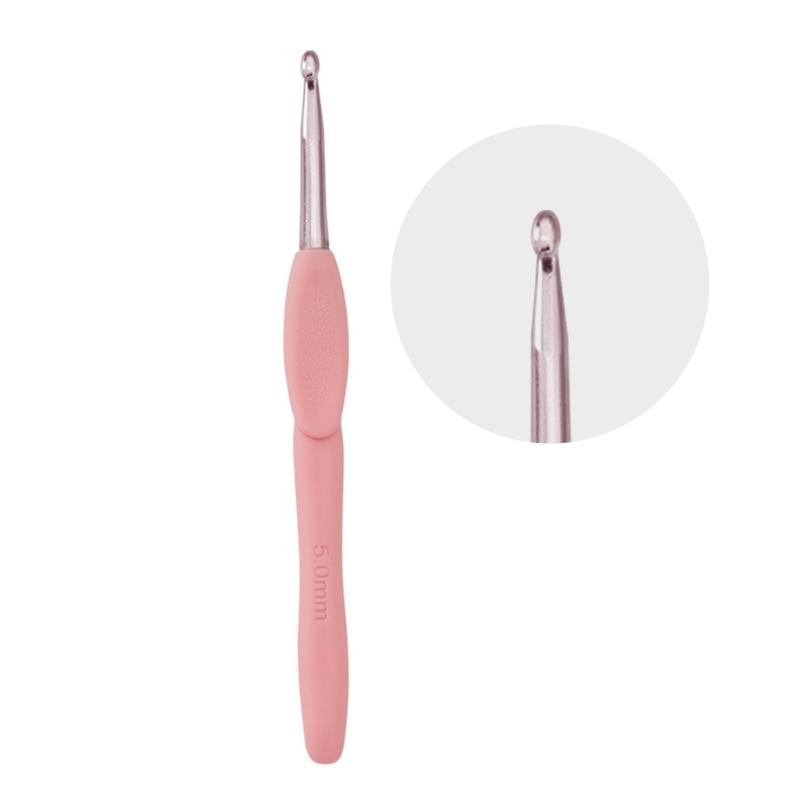 8Pcs Ergonomic Crochet Hook 8 Size Long Handle Crochet Hook for Beginner Knitting Sweater Scarves, Bag, Socks and Hat