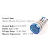 22mm Round Square LED Digital Thermometer Signal Lights Temperature Meter Detector Sensor  -20-199 Celsius 50-500V AC