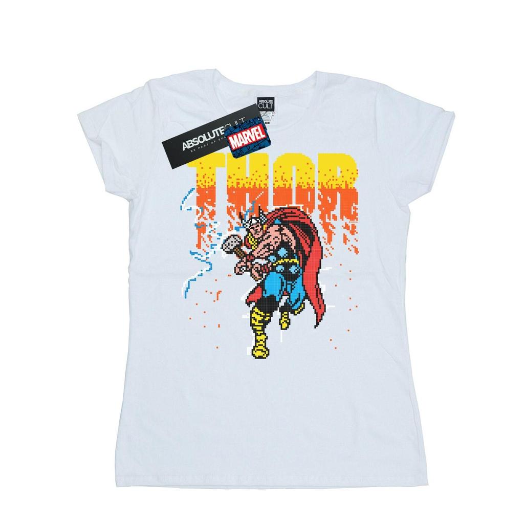 Marvel Womens/Ladies Thor Pixelated Cotton T-Shirt