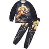 Kids Boys Anime Cartoon Demon Slayer Print Long Sleeves T-Shirt Top Pants Trousers Clothes Set