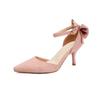 Spring and summer LZD sexy thin high heel large size elegant pointed bow female cool