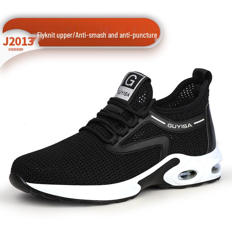 Pánská bezpečnostní obuv s ocelovou špičkou: Prodyšné, Snadné nazouvání/vyzouvání, Proti nárazu, Proti propíchnutí, Proti jiskrám; Ideální pro stavebnictví a svařování.