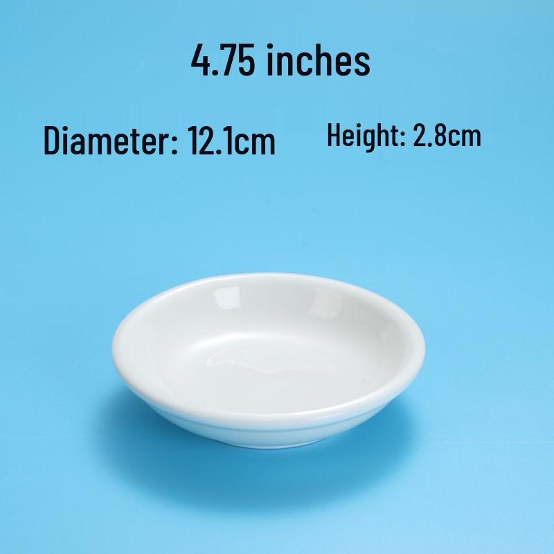 Creative Round White Ceramic Dipping & Seasoning Plate