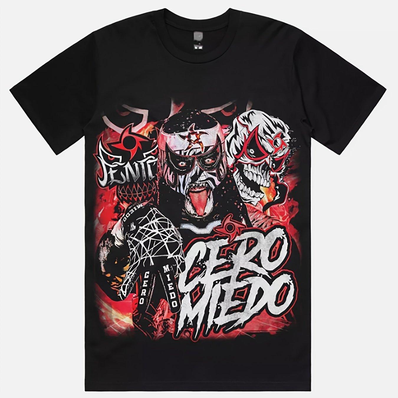 Penta El Zero Miedo T-Shirt Men s Sport Black Casual Short-sleeved T-shirt Cotton Printing Short-sleeved T-shirt Top Tees 4XL