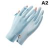 Summer  Sunscreen Gloves For Women Solid Color Uv Protection Ladies Gloves