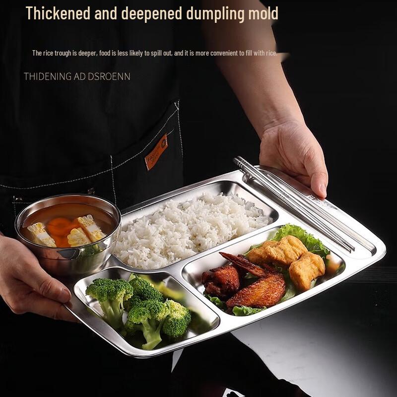 Jiyoushi 034 304 Stainless Steel Rectangular Dinner Plate