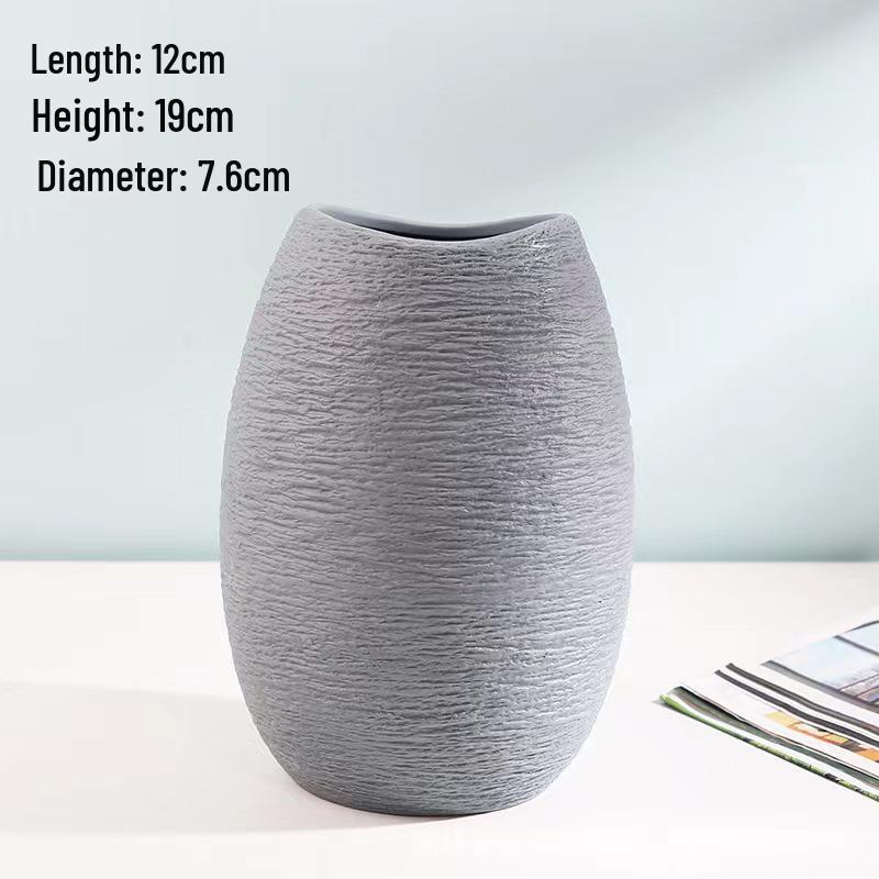 Modern Nordic Ceramic Dried Flower Vase - Minimalist Hydroponic Container for Home Decor