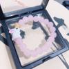 Glass Rabbit Bracelet Transparent Beads Handmade Adjustable String Charm Bracelet Suitable for Casual Wear and Daily Accessories for Women and Couples