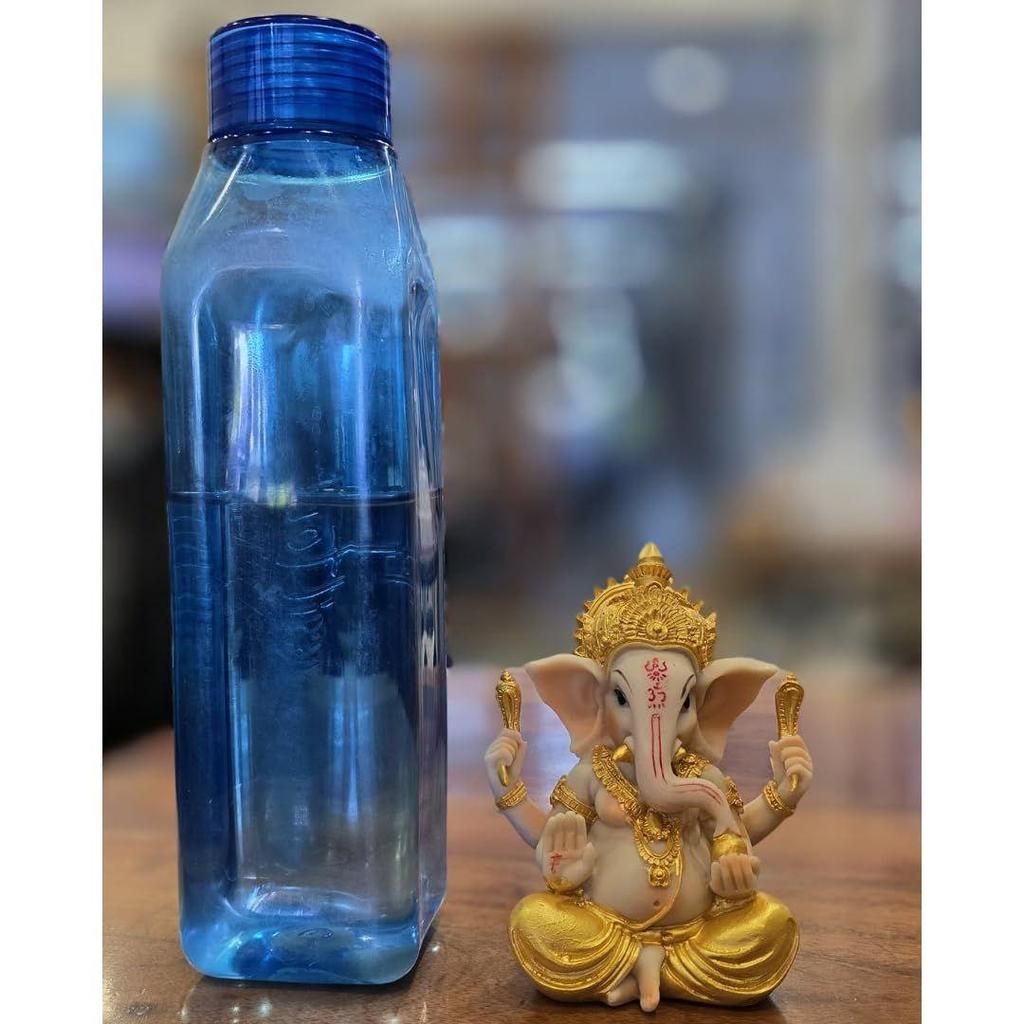 1 Pc Gold Premium Decorative Lord Ganesha Statue & Idols for Home Decor, Office, and Pooja,car Dashboard, for Festivals, Weddings
