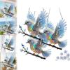 2D Flat Bird Hangings Pendant Sky Stained Art Ornaments Window Hanging Bird Acrylic Home Decoration Bluebirds Suncatchers