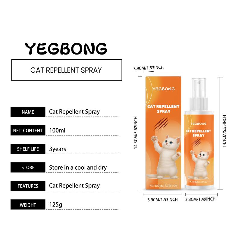 Yegbong Cat Deterrent Spray Anti-Chew Anti-Scratch Furniture Protector Mild Safe For Multi-Pet Household