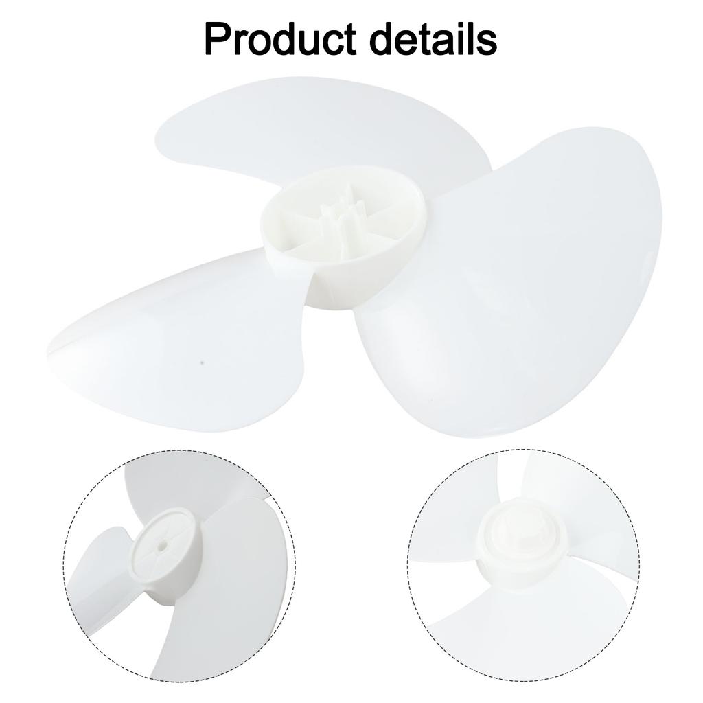 1 Pcs High-Performance Plastic 12-Inch Three Leaves Fan Blade Easy Install & Powerful Airflow White Fan Blade