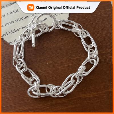 100% Solid 925 Sterling Silver Metal Bracelet for Women Vintage Handmade Simple Chain Bracelet Birthday Gift Party