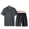 Men's Summer Sports Suit Large Size Short Sleeve + Shorts Two-piece Set