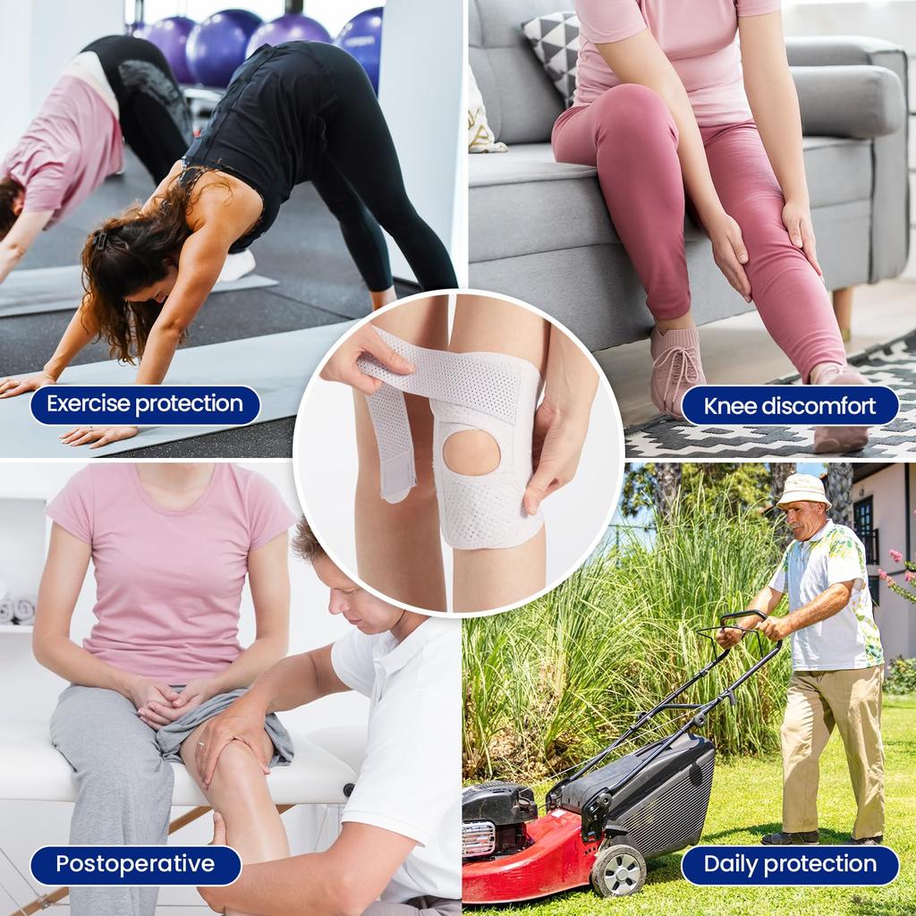 1PCS Unisex Knee Brace with Side Stabilizers Relieve Meniscal Tear Knee Pain Arthritis Joint Pain Relief Breathable Knee Support