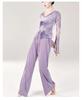 Women's Gradient Ethnic Dance Costume - Long Sleeve Gauze for Classical Chinese Dance Practice and Art Exams.
