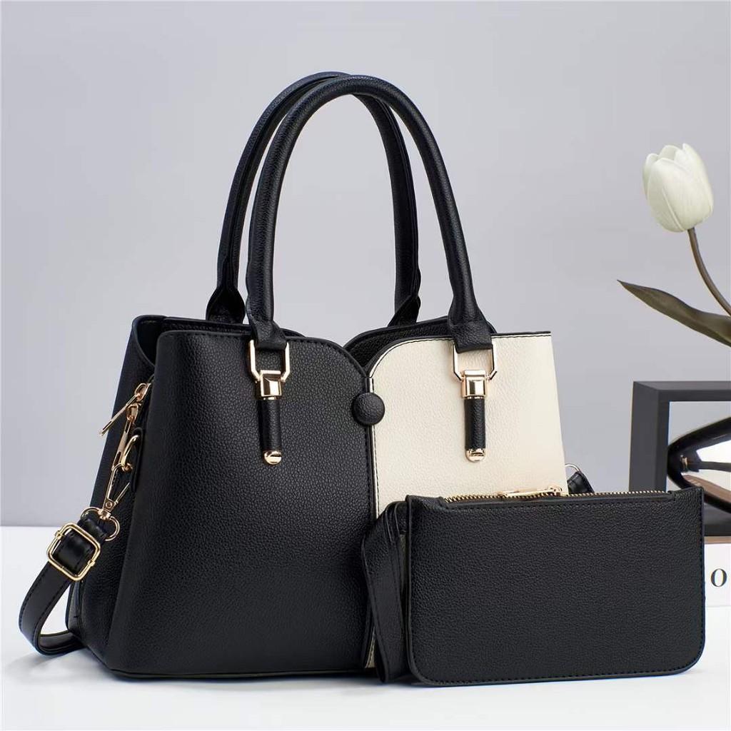 Pu Womens Pouch Set With Fashion Splicing Design For Casual Travel And Daily Use