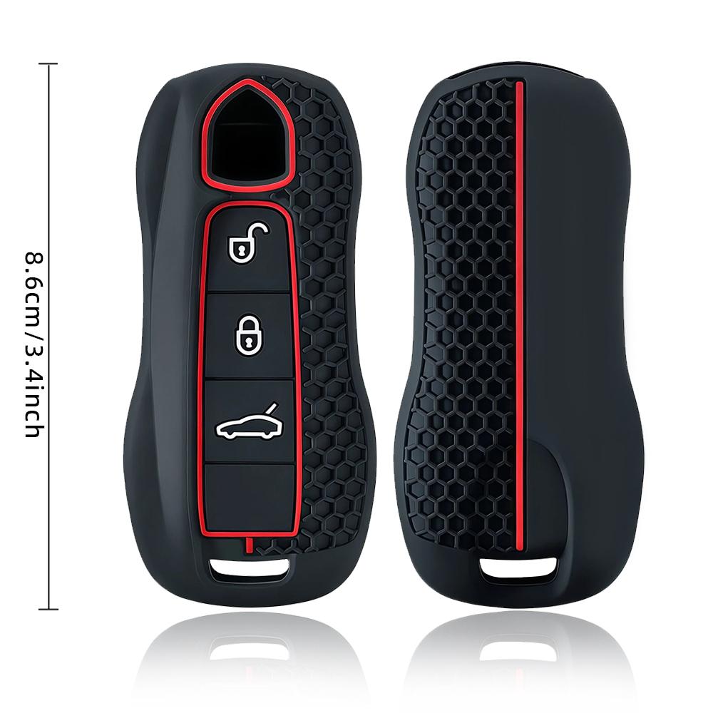 New Silicone Car Smart Remote Key Case Cover For Porsche Panamera Spyder Carrera Macan Boxster Cayman Cayenne 911 970 981 991