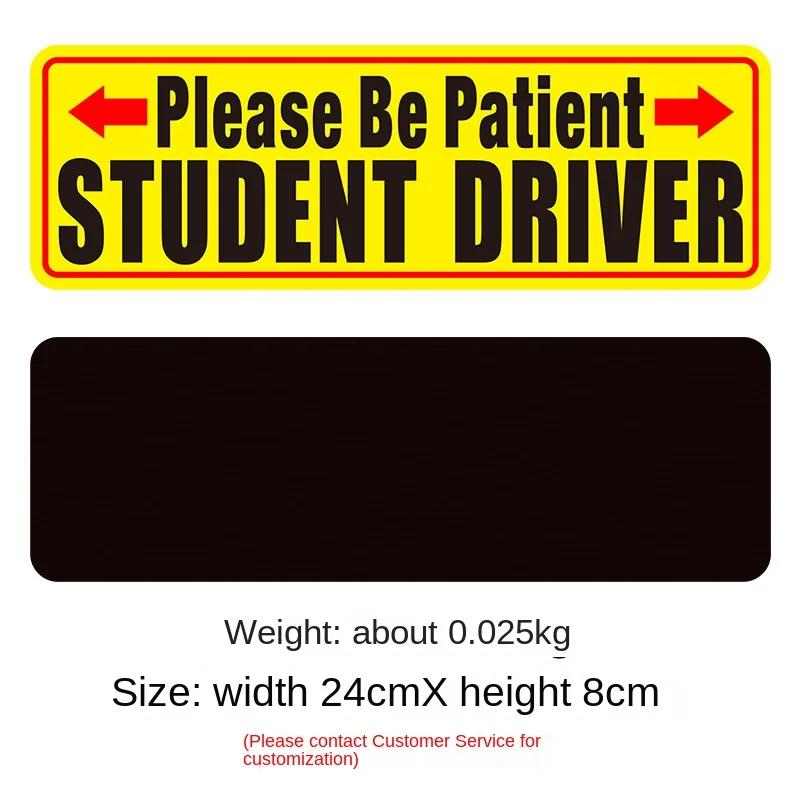 Novice Car Stickers, Logo Reflective Stickers Distance Keeping Tape Eye-catching Safety Warning Car and Truck Magnetic Stickers