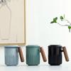 300ml Japanese Style Ceramic Filter Mug Tea Water Separation with Lid Creative Water Cup