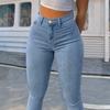 Pantaloni Casual da Donna Colorati Versatili Slim Fit Gamba Dritta Jeans in Denim