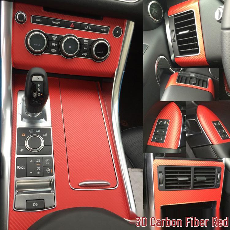 Carbon Fiber Interior Stickers for Range Rover Sport: Center Console, Gear Shift, Window Lift Decoration