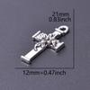 15pcs Crosses Charms Pendant Alloy Cross Metal Antique Silver Color Pendants Making DIY Handmade Jewelry Components Accessories
