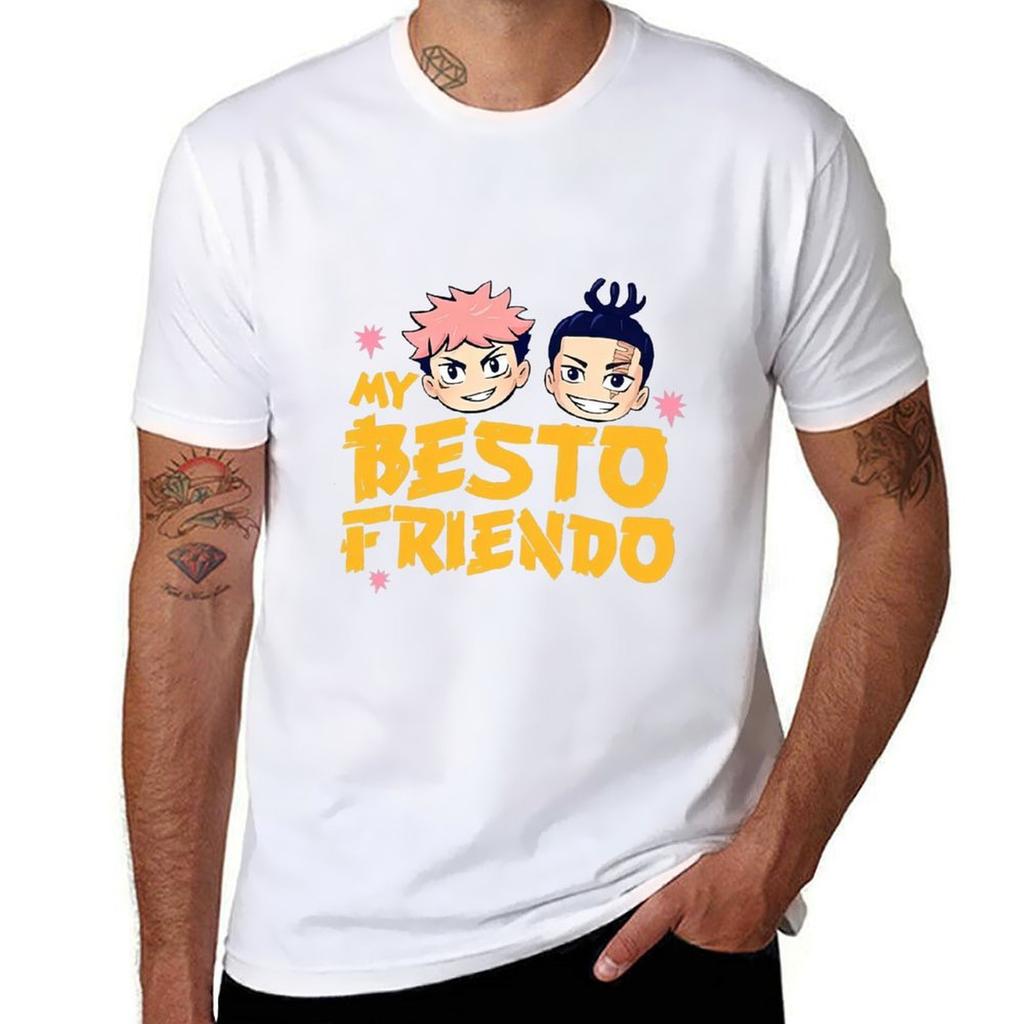 My Besto Friendo Art Tshirt Work Utility Casual Tee Shirt