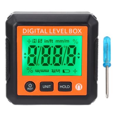Livella Digitale a Scatola con Magnete Misuratore di Angoli Elettronico Inclinometro Goniometro per Lavorazione del Legno