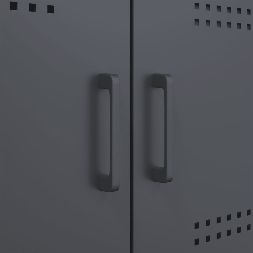 Highboard Anthracite 68 X 39 X 113 Cm Steel
