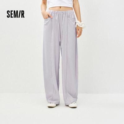 Semir Damen Spitzenbesatz Weitbein Freizeithose
