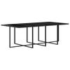 9 piece garden dining set with cushions poly rattan gray