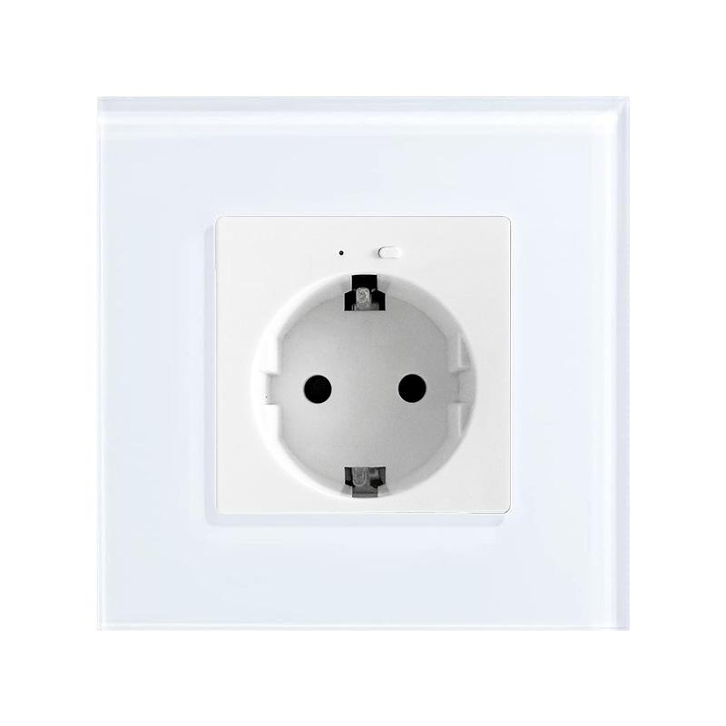 European Standard Smart WiFi Socket with App Remote, Voice Control, Timer, and Power Monitoring
