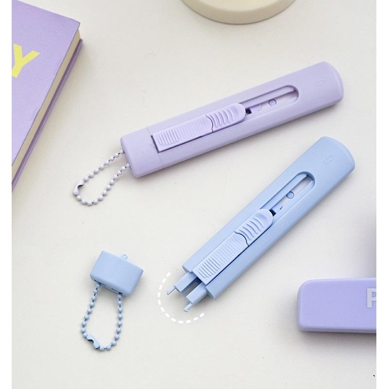 1pcs Morandi Color Utility Knife Portable Size Ceramic Blade Safe Cutter Wrapping Tools Office School Household