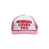 Alex Zono Running Loves You Trucker Hat Pink