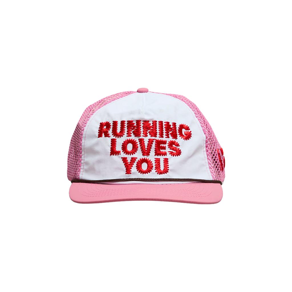 Alex Zono Running Loves You Trucker Hat Pink