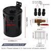 Universal 2.0L Racing Baffled 2-port Oil Catch Can Tank Air Oil Separator with filter and valve