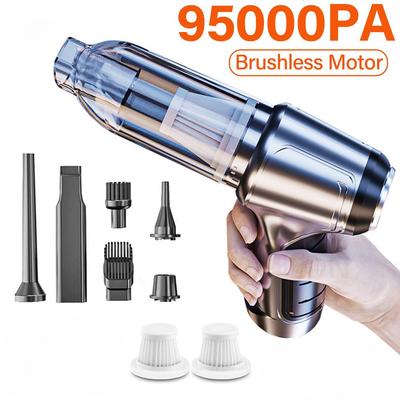 95000PA Home Appliance Car Vacuum Cleaner Wireless Handheld Car Vacuum Vacuuming and Blow 2 IN 1 Portable Strong Suction Cleaner