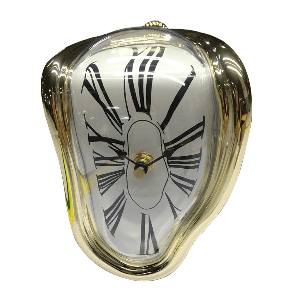 Surreal Melting Wall Clock Artistic Design Salvador Dali Inspired Distorted Timepiece for Unique Home Decor