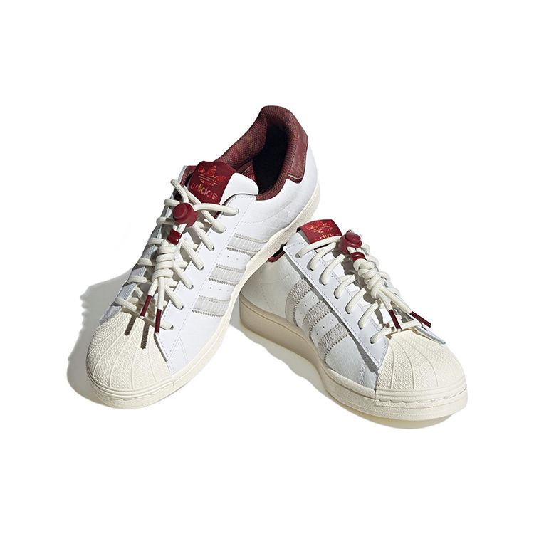Adidas Superstar Chinese New Year 2023 Unisex Sneakers White Cloud-White Noble-Maroon IF2577