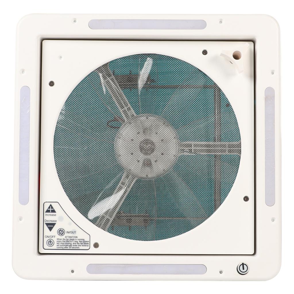 12V Wohnmobil Dachlüfter 4 LED Licht Lufteinlass Auslass Dualmodus für Wohnmobil Yacht Anhänger