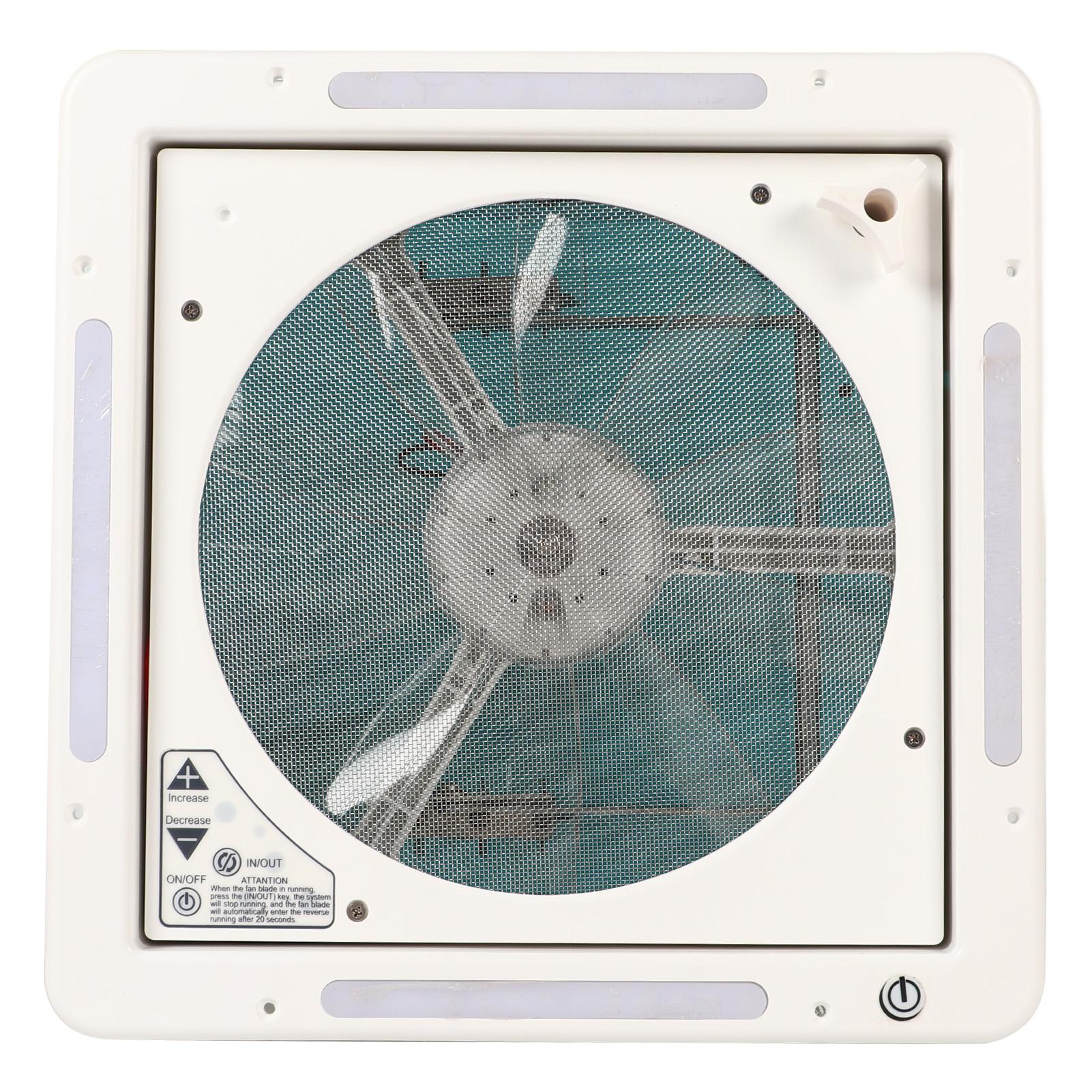 

12В Вентилятор на крышу автодома 4 светодиодных светильника Впускное/выпускное отверстие Двойной режим для кемпера, яхты, прицепа