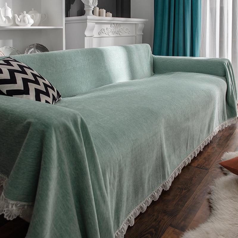 Verdicktes nordisches einfarbiges Chenille-Sofa-Handtuch Vollständige Abdeckung Stoffhandwerk Leichter Luxus Vier Jahreszeiten Universal Sofa-Kissen Kratzfest
