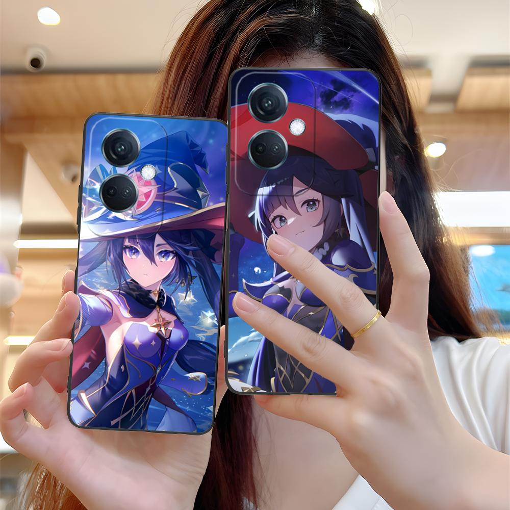 Game GI Mona Matte TPU Mobile Phone Case for OPPO Reno 14 13 12 11 10 9 8 7 6 5 F T Pro 5G Colorful Printing Cover