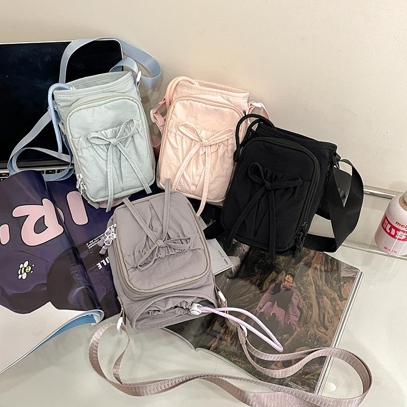 Fashion Texture Mobile Phone Bag Women'S Messenger Bag Lightweight Multi-Layer Mini Small Bag Going Out Water Cup Versatile Satchel