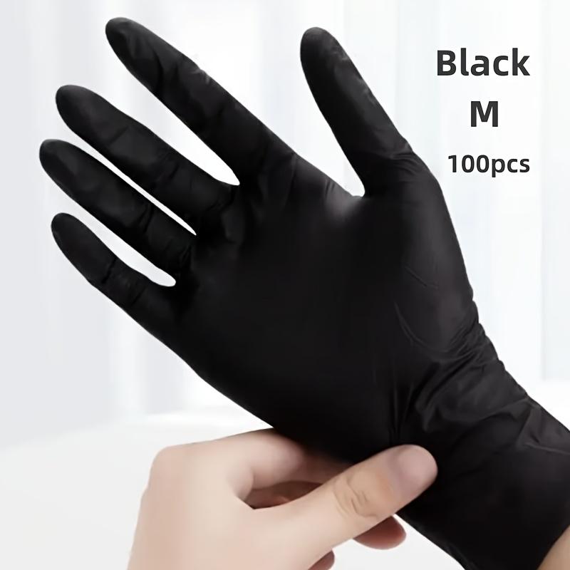 

100 Black Composite Nitrile Gloves - Disposable Gloves Suitable for Kitchen, Dishwashing, Home Cleaning, Indoor and Outdoor Use