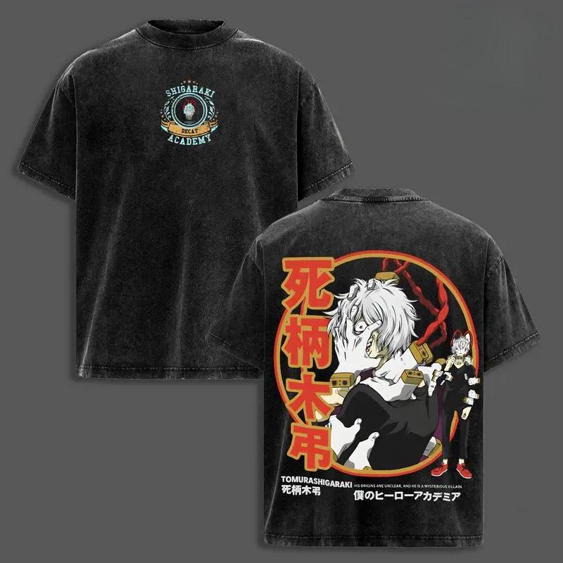 

Горячее Аниме Моя Геройская Академия Шигараки Томура Принт Футболка Мужская Женская Футболки Хлопковая Одежда Ретро Выстиранная Футболка Харадзюку Топы XXL