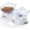 MILIFUN Cat Bowls, Cat Food Bowls Elevated Tilted, Anti Vomiting Kitty Bowl for Puppy and Bunny, Orthopedic for Indoor Cats.
