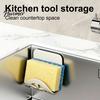 Kitchen Sink Sponge Holder Wall Mounted Flexible Holder, Traceless Adhesive Drain Rack, Space Storage Rack for Soap Saving Bendable And Countertop